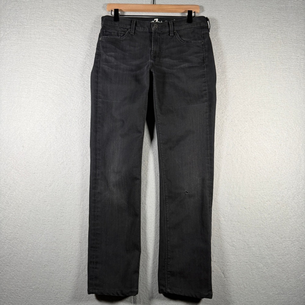 7 For All Mankind Slimmy Black Slim Fit Jeans T511B404S-404S‎ Size 30 Mens